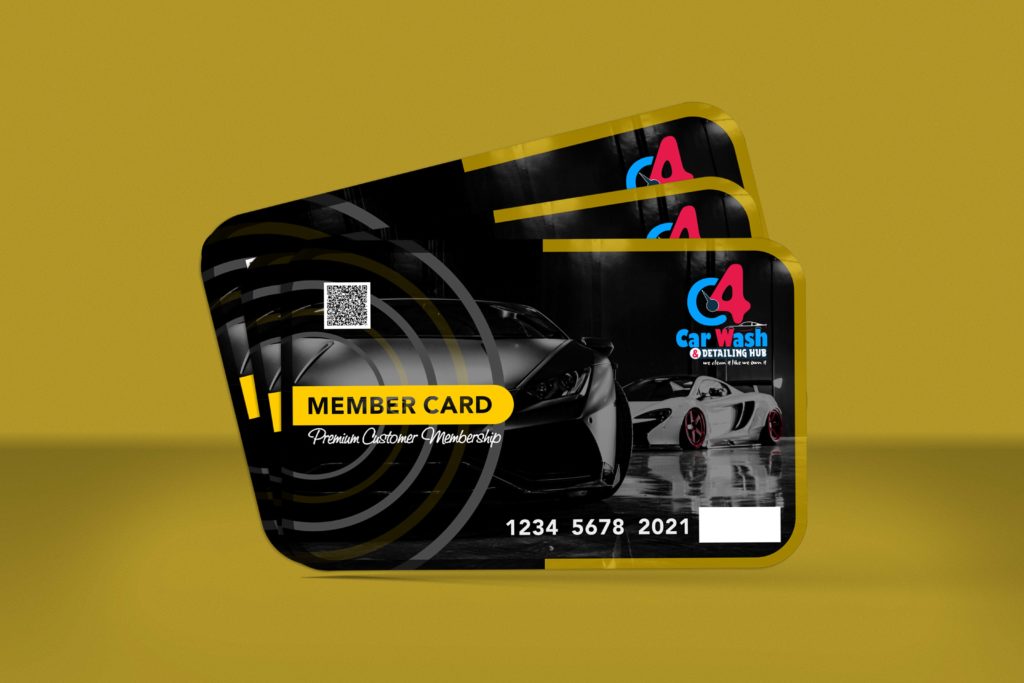 C4 Car Wash member card